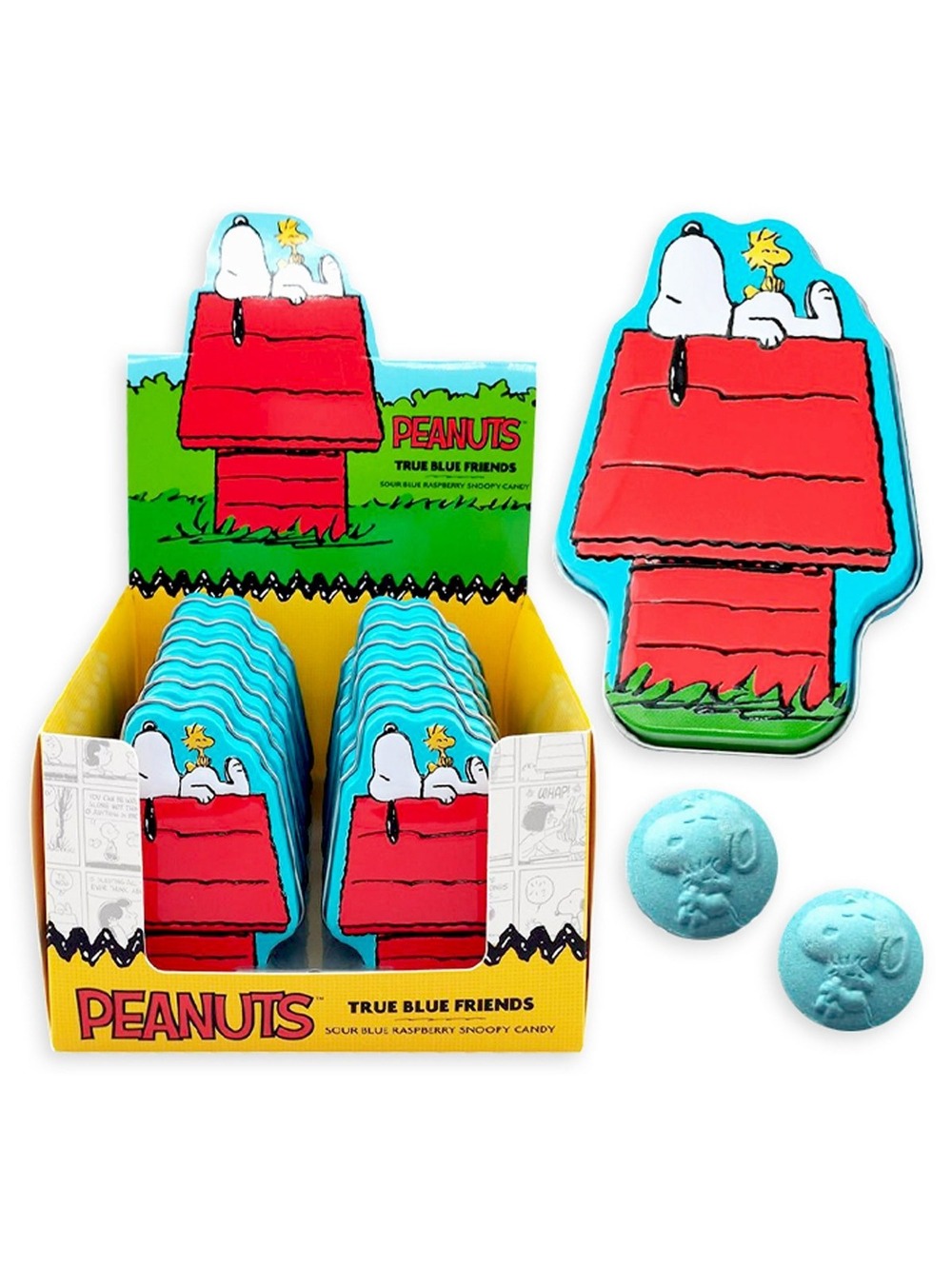 Peanuts True Blue Friends Doghouse Tin PDQ 12Pk